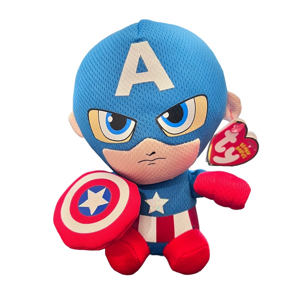 Ty Beanie Babies Captain America Marvel Plush